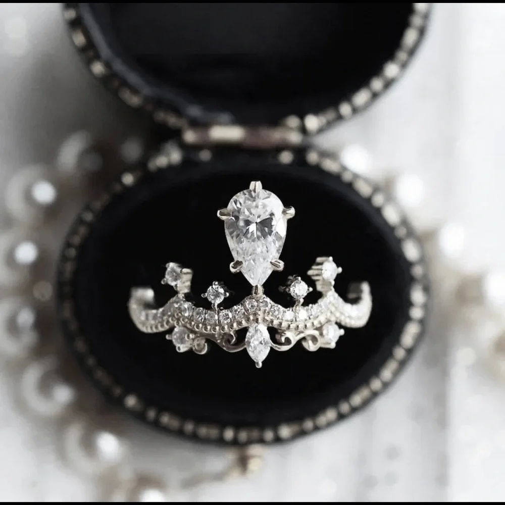 Silver Crown Statement Ring